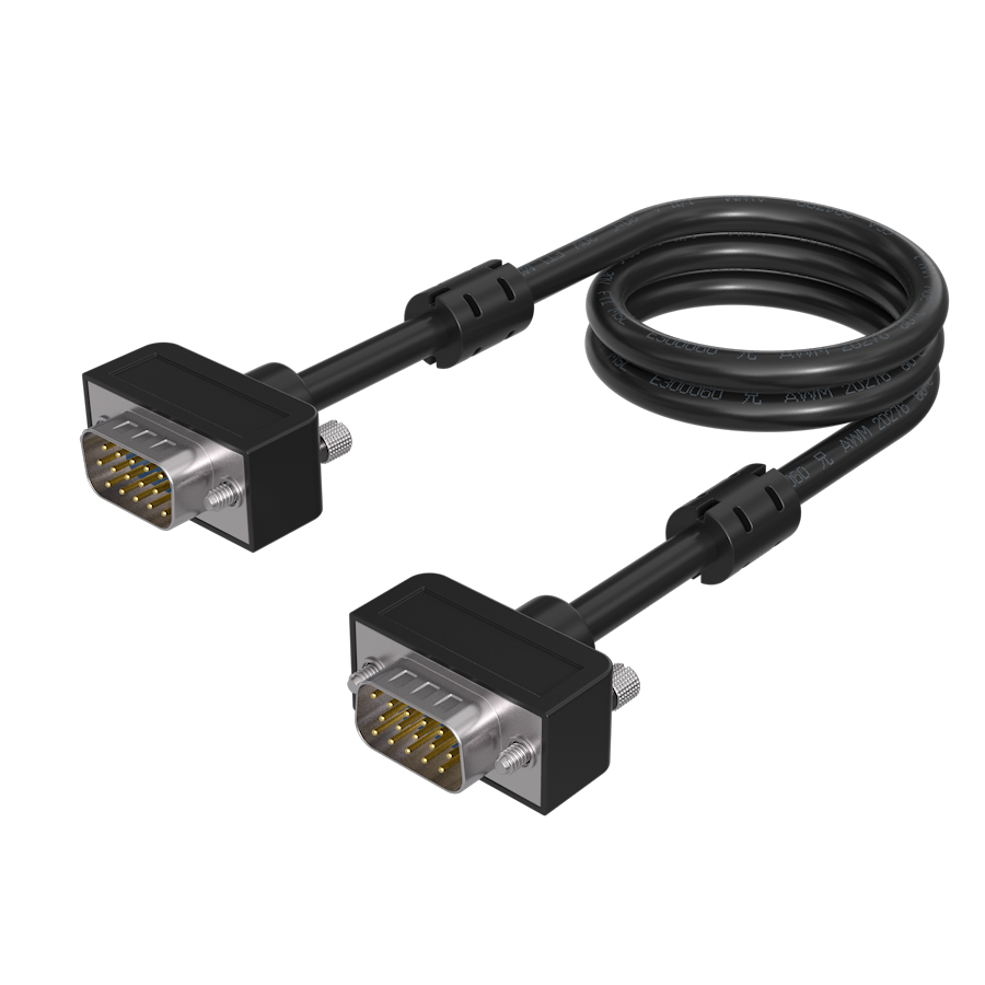 MSL高清双磁环VGA视频线 3+9无氧铜芯电脑显示器投影仪视频数据信号线